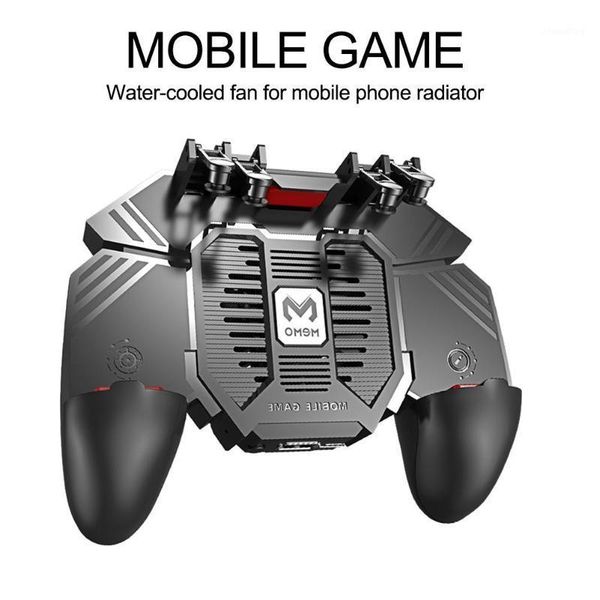 

ak77 mobile game joystick trigger shooter with dual fans physical compression quick shooting for pubg 4.7-6.5inch phone1