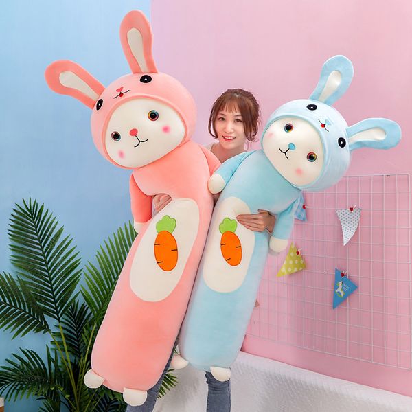 

43 inch animal dolls toys carrot rabbit plush doll toy long rabbit pillow 2020 sell gift of the baby