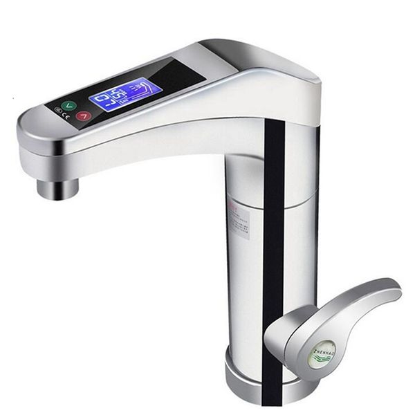 

intelligent automatic lcd display instant electric water heating faucet instantaneous instant tankless water heater tap eu p