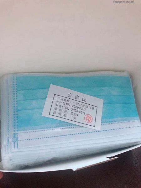 

shipping 3-layer face disposable thick dhl masks with earloops for salon, home use comfortable in stock mask 1iztx