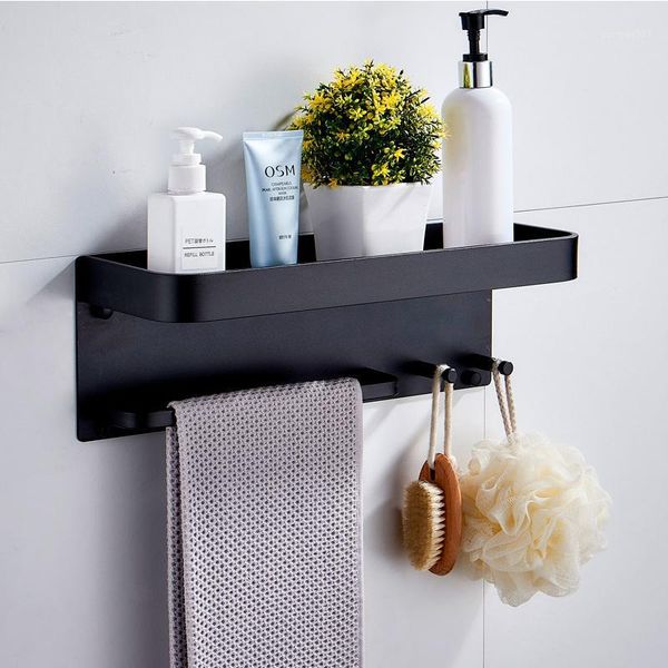 

bathroom racks punch-multi-functional aluminum bathroom toiletries storage rack wall-mounted shelf rack1