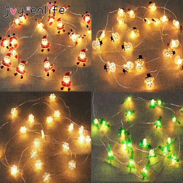 

2m snowflake santa claus led garland string lights merry christmas decoration for home xmas tree ornament navidad natal new year