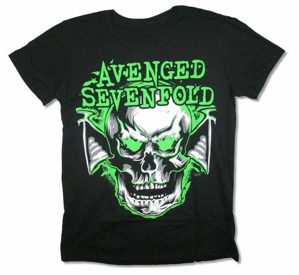 

avenged sevenfold green skull mens black new a7x style hoodie designers t shirts sweatshirt