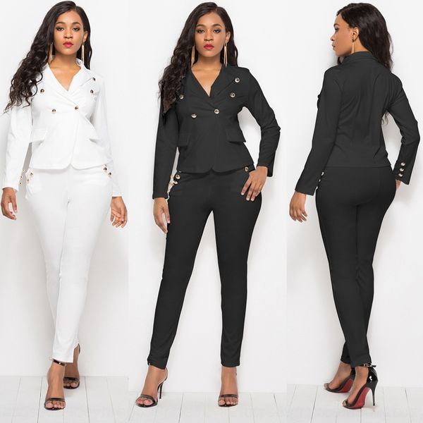 

juk4a new fashion bicolor women's suit black and white 5079 new casual fashion black bicolor casual two-color women's suit and whi, Gray