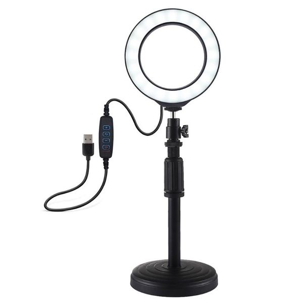 

led video ring light 16cm with tripod stand selfie ringlight for youtube makeup video live lighting pgraphy fill light 504#2
