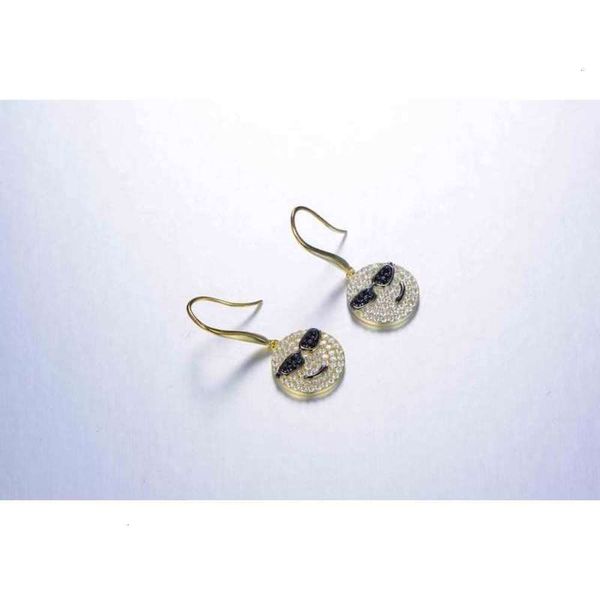 

face silver smiley sunglasses expression s925 package earrings earrings with earrings, White;black