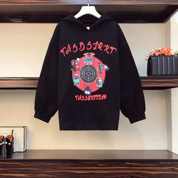 

large women's clothing autumn / winter 2020 new loose foreign style plush sweater, Black
