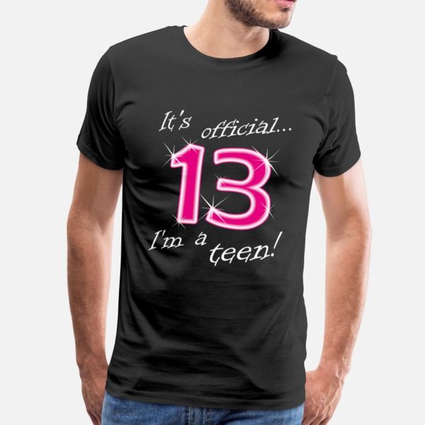

it's official 13 i'm a teen t-shirt 13th birthday designers graphic t shirt comic hiphop o-neck tracksuit hoodie sweatshirt