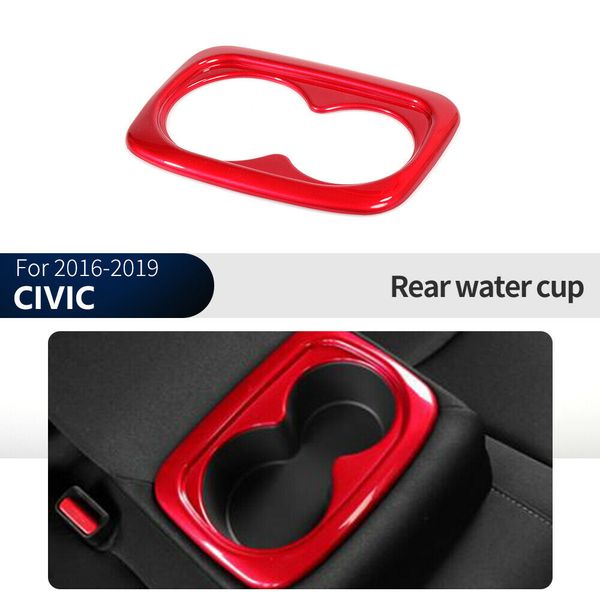 

wholesale-red inner rear water cup holder cover trim for honda civic 10th 2016-2020