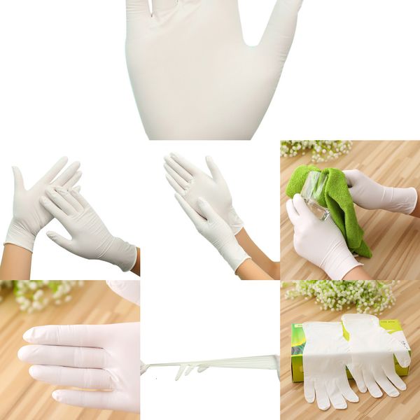 

white disposable latex rubber in protective stock100pcs selling household cleaning nitrile antibacterial glovesoutletx5ol