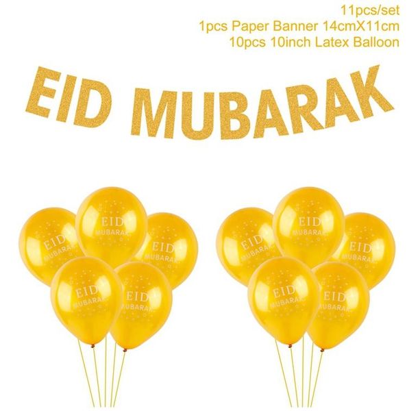 

fengreise eid mubarak декор рамадан украшение мусульманский хиджаб исламский декор мусульманский кулон золотой черный воздушный шар партия п