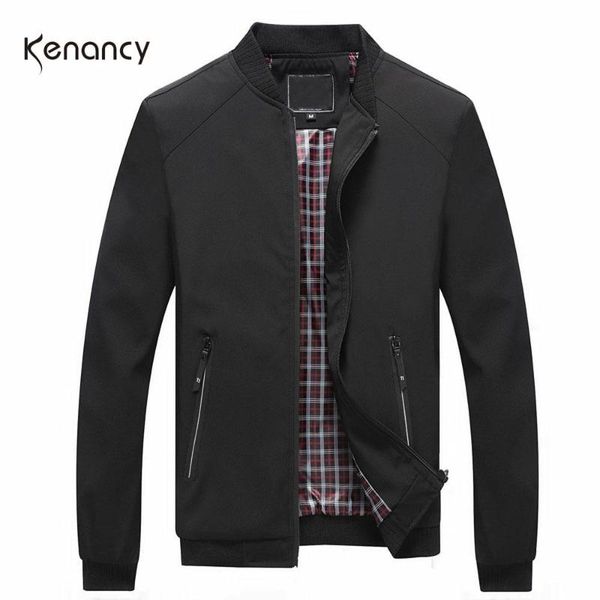 

mens winter solid men's casual bomber jacket warm stand collar long sleeves baseball coat slim fit zipper outerwear with pockets, Black;brown