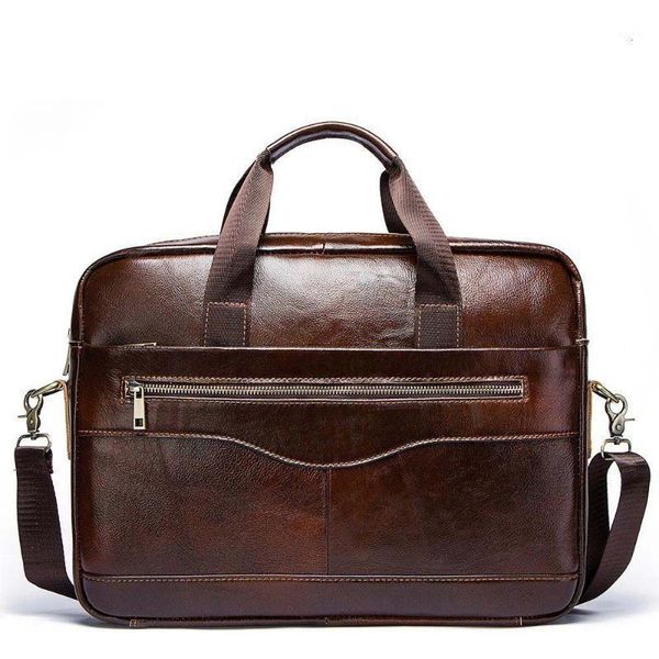 

briefcases head layer cowhide business affairs man single shoulder satchel genuine leather male crossbody luxury handbags bags designer1