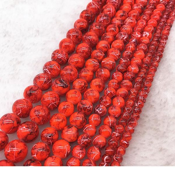 

wholesale 4/6/8/10mm double colored glass beads loose spacer beads painted charm for jewellery making diy bracelet&neck jllclj