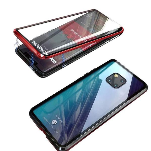 

double sided magnetic case for huawei p40 pro p30 pro 20 lite 360 full protect strong magnetic transparent tempered gla jllxdx
