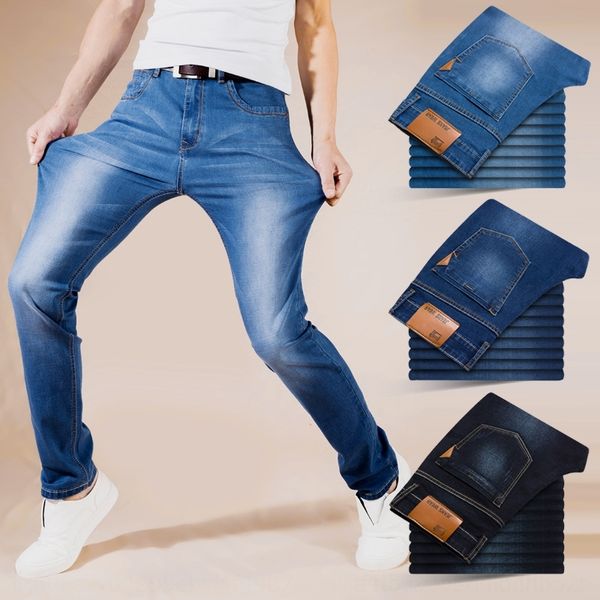 

buyij летние тонкие джинсы и jeanstrousers и мужские случайные мужские джинсы lz7fx прямой участок slim джинсовые брюки wg018 jeansbusiness, Blue