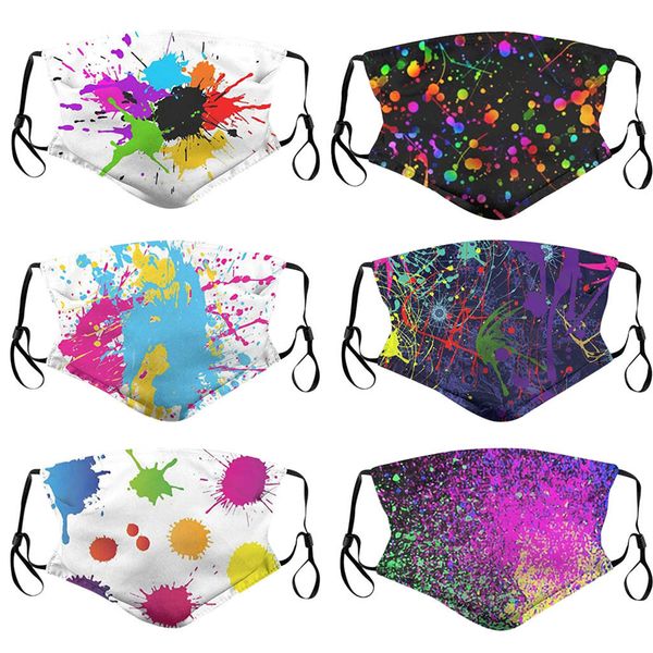 

haze mouth mask windproof foggy print dustproof anti-spitting cotton face masks reusable washable protective multi color earloop