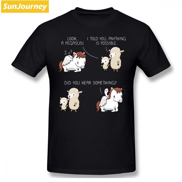 

anything is possible cute funny animals men t shirt big size cotton short sleeve custom clothes for men sport hooded sweatshirt hoodie