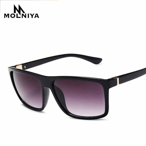 

molniya men retro square sunglasses women classic leopard big frame sun glasses pchromism eyeglasses uv400, White;black