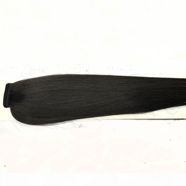 

ponytail human remy hair straight european ponytail hairstyles 70g 100g 120g 100% natural hair clip in extensions by ali magic, Black