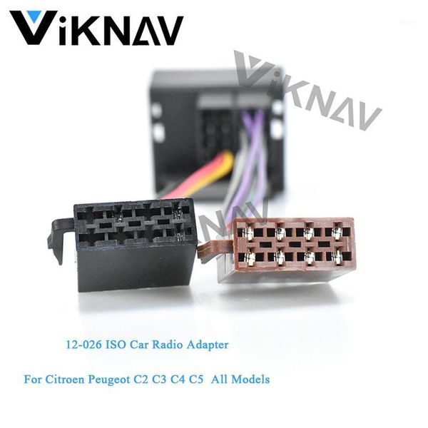 

12-026 iso car radio adapter forcitroenpeugeot c2 c3 c4 c5 all models auto stereo connector lead loom power cable plug1