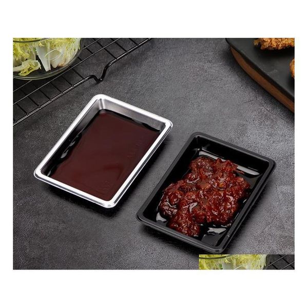 

disposable sushi soy sauce dish rectangle salad salt seasoning containers plate restaurant take-out package wholesale sn1343 sezc7
