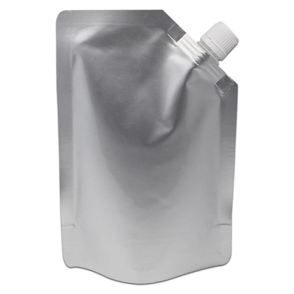 

wholesale 3 design plastic pure foil spout pouch doypack stand up beverage jelly wine packing packaging bag white silver clear h bbyrer