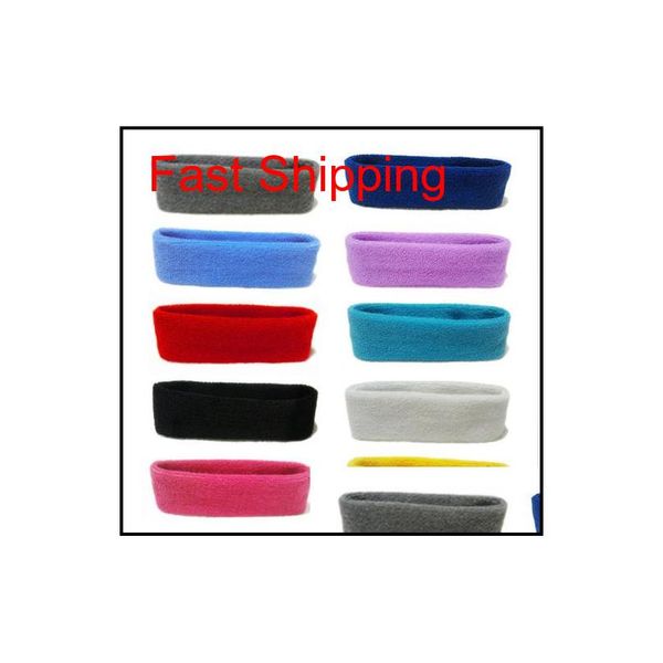 

ft22 cotton men women sport sweat sweatband headband yoga gym stretch hair head band adjustable bbo qylbgd alice_bag