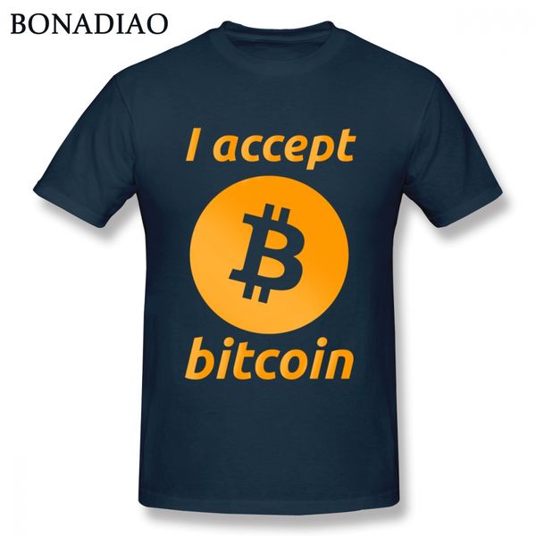 

я принимаю bitcoin t рубашки для мужчин 2018 новое прибытие camiseta повседневный дизайн высокой моды вокруг шеи тройники спорта с капюшоном