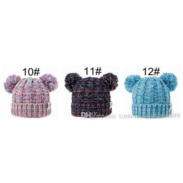 

kids designer hats caps baby winter hats wholesale children knitted hats pom poms hat handmade wool crochet beanies g bbylau bde_home, Blue;gray