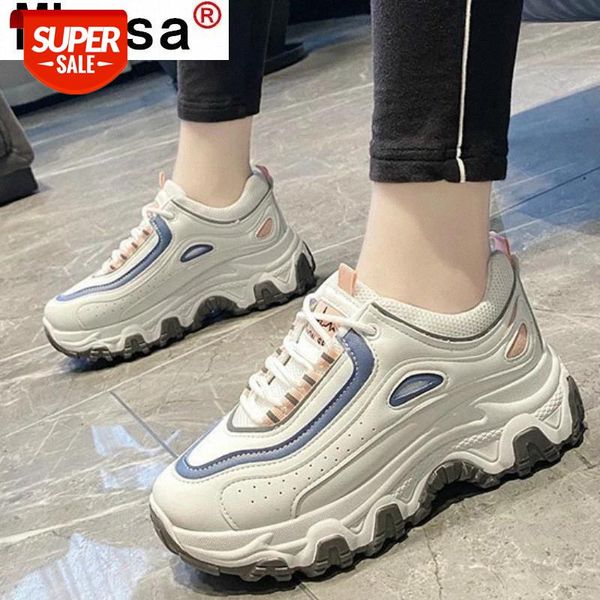 

2021 fashion women vulcanized shoes spring new casual women platform lace-up comfortable sneakers zapatos de mujer woman shoes #hl2z