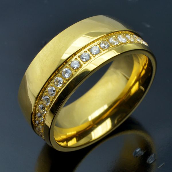 

r250ma man 18kt gold tone нержавеющей стали обручальное обручальное кольцо sz8-15, Silver