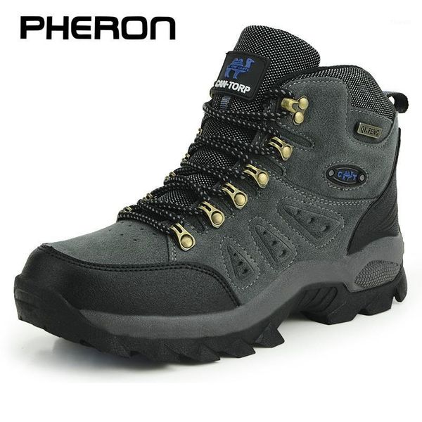 

36-48 autumn winter men women ankle boots leather tactical shoes plus anti-skidding classical walking footwear, Black