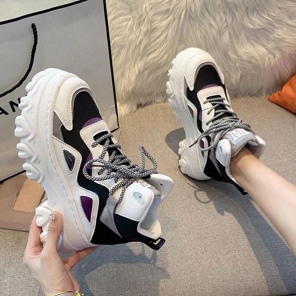 

winter high sneakers women vulcanized shoes high platform sneakers fashion brand designer chunky trainers ladies 2020 #pn3p