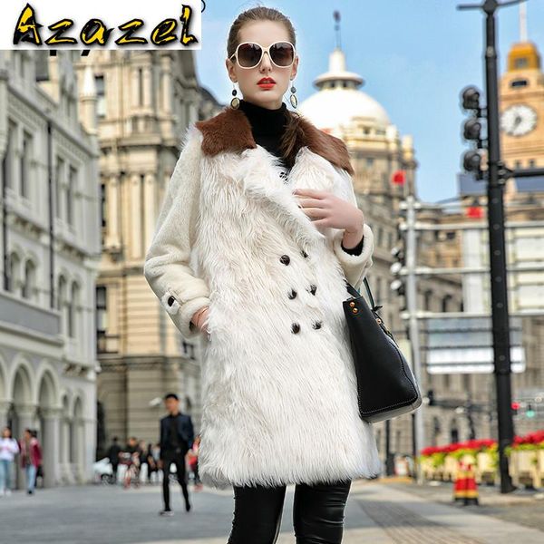 

natural real fur coat wool jacket winter coat women clothes 2020 korean vintage double-faced fur zt4018, Black