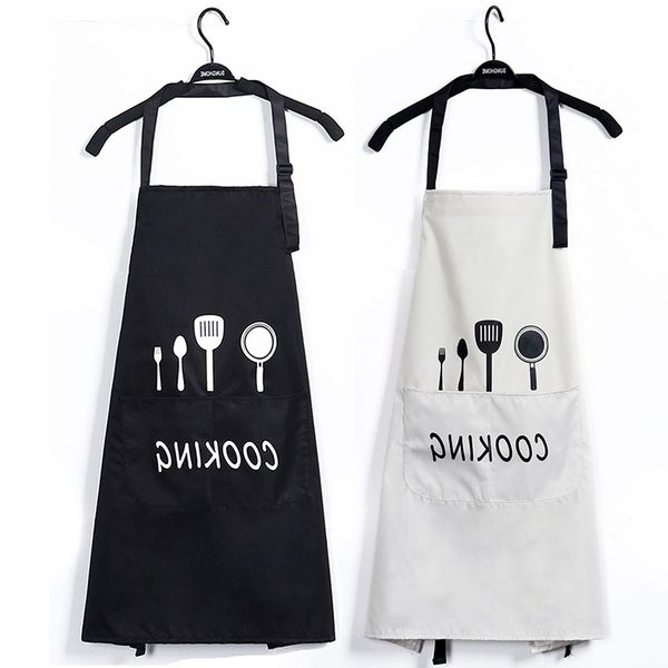 

multi fashion solid color big pocket family cook cooking home cleaning tools bib baking art apron 258