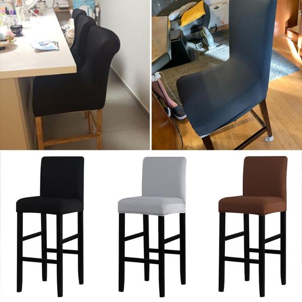

elastic chair covers dining bar stool home high-foot chair seat cover stretch cover for weddings l restaurant covering