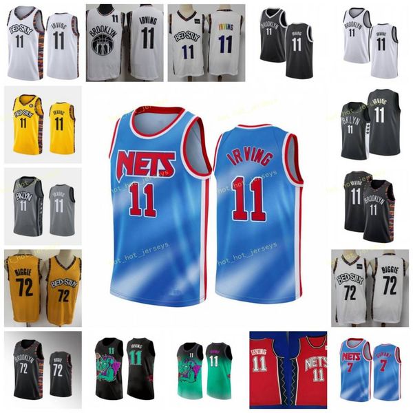 

brookiyn kevin 7 durant jersey new 11 kyrie men's irving jersey black 72 biggie basketball jerseys new stitched 2021 city