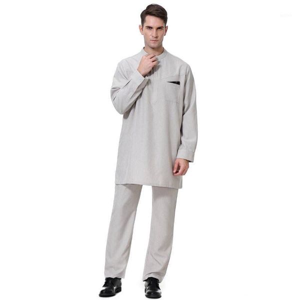 

muslim 2pcs men traje arabe pakistan mens clothing arabic clothes homme islam kaftan hombre abaya dubai india rethobe jalabiya1, Red