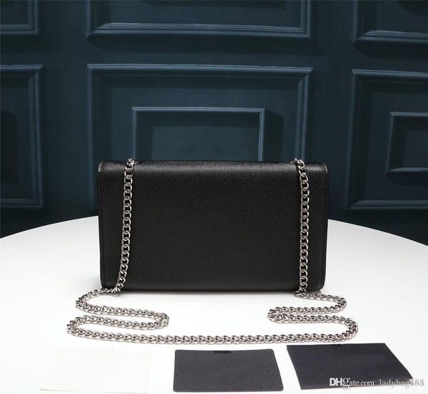 

2021 new fashion luxury designer women's handbag smooth leather ten font tassel flip bag leather black handbag