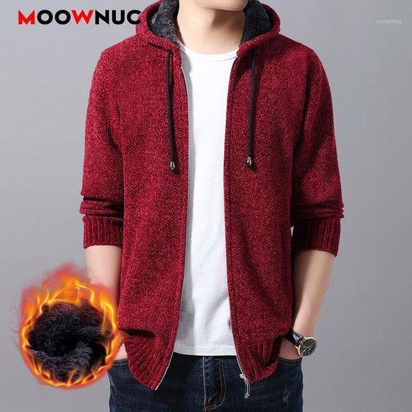 

fashion coats cardigan windproof new sweaters warm homme autumn winter thermal thick male brand sweaters casual solid moownuc1, White;black