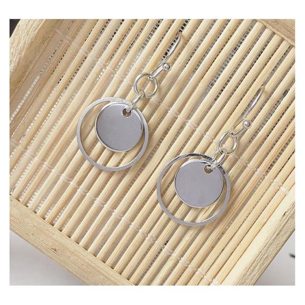 

europe and the united states minimalist geometric metal mini double hollow silver round smal sqcwzq queen66