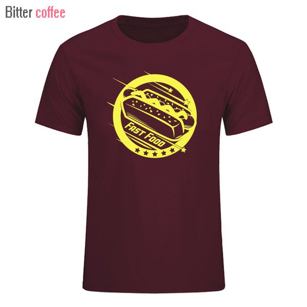 

sport bitter coffee men print fast food logo white t-shirt o-neck short sleeves summer casual streetwear t shirt ing