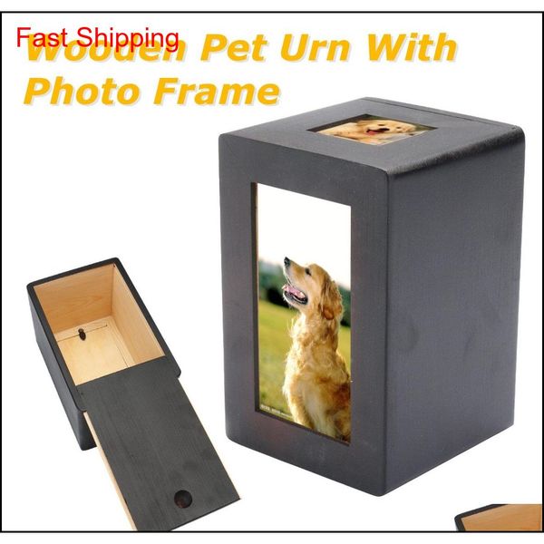 

pet cat dog cremation urn p frame fiberboard peaceful memorial picture keep sake black pet box for dog quiet home place fabde
