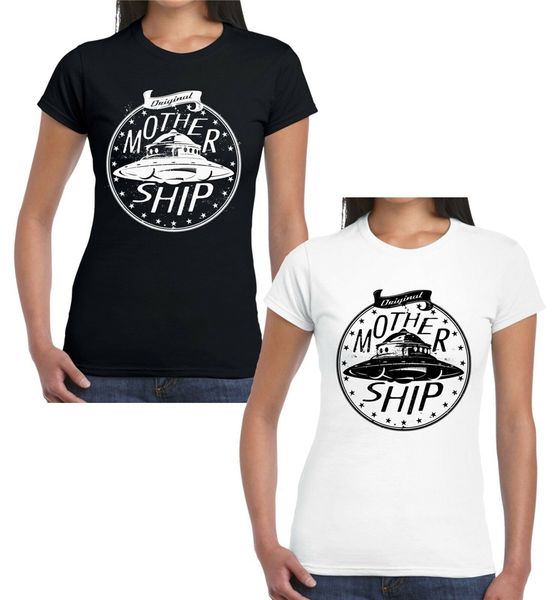 

velocitee ladies t-shirt mothership alien ufo pregnant new mother baby v202 printed tee shirt sport hooded sweatshirt hoodie