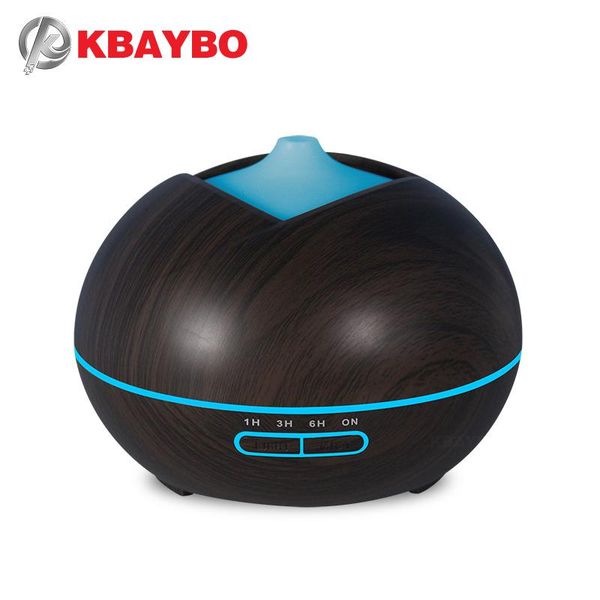 

humidifiers 400 ml ultrasonic air humidifier essential oil diffuser with wood grain 7 led lights changing-color