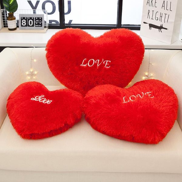 

cushion/decorative pillow red heart shape throw sofa car seat cushion stuffed plush doll toy home decoration cushions wedding lovers gift