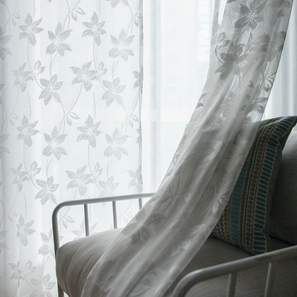 

modern jacquard floral curtains for kids drape panel sheer tulle for living room bedroom kitchen cortinas window