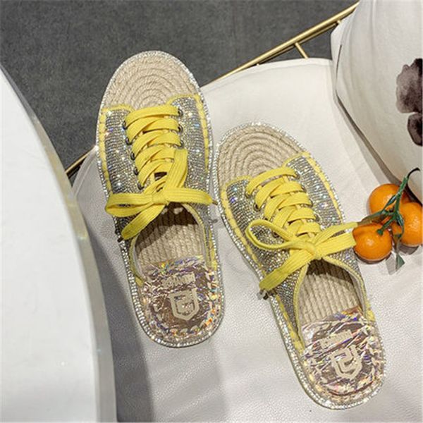 

2021 new summer women's glass slippers mixed colors straw single female comfortable outdoor leisure style beach smooth shoes xug7, Black