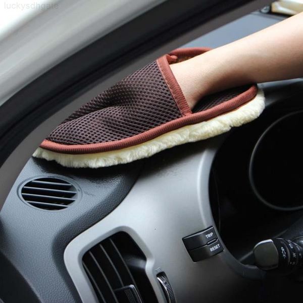 

gloves washing brush cleaning car wool soft dash dust cleaner for cartruck rv motorcycle 15*24cm gps